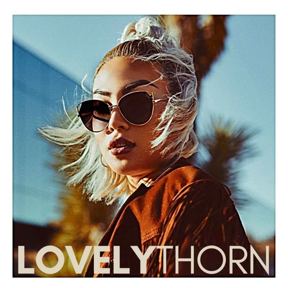 QUAY // ltd ed cut-out cateye sunglasses gold frames smoke lenses